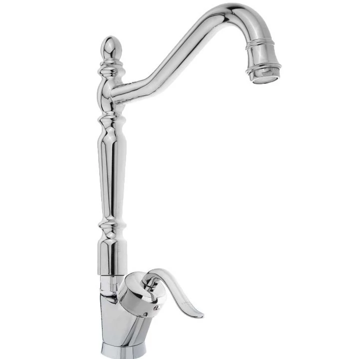 شیر ظرفشویی قاجاری کروم با گارانتی 7 ساله(پس کرایه)