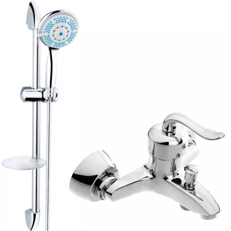 شیر دوش قاجاری کروم با علم دوش تک کاره کروم(پس کرایه)