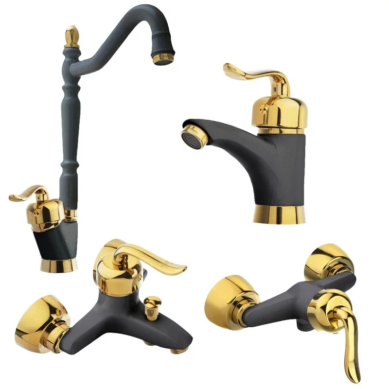 شیرآلات قاجاری مشکی طلایی ست کامل (پس کرایه)(پس کرایه)