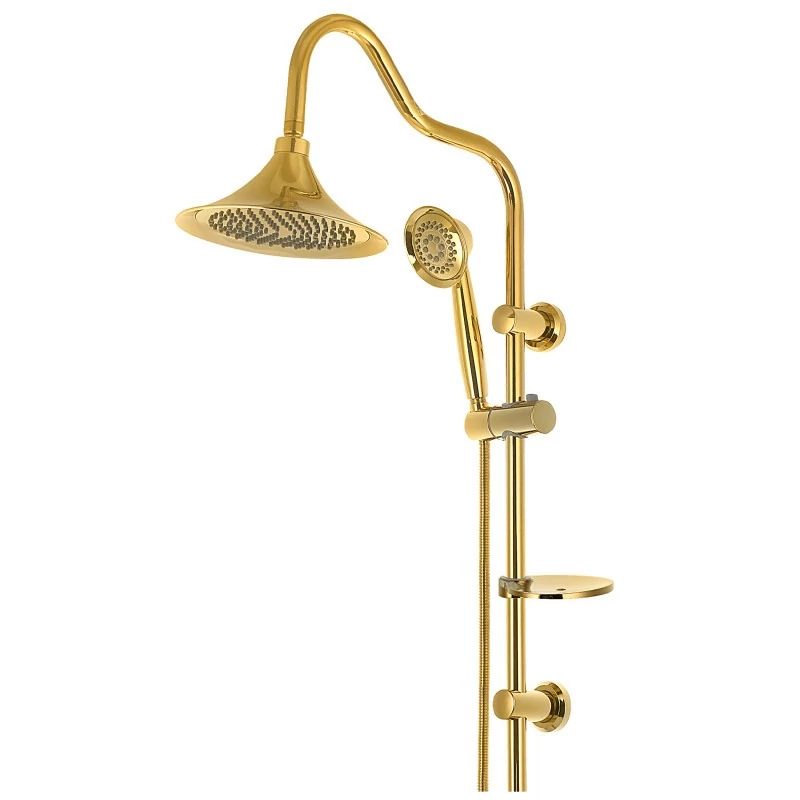 علم دوش دوکاره طلایی مدل شیپوری جدید(پس کرایه)